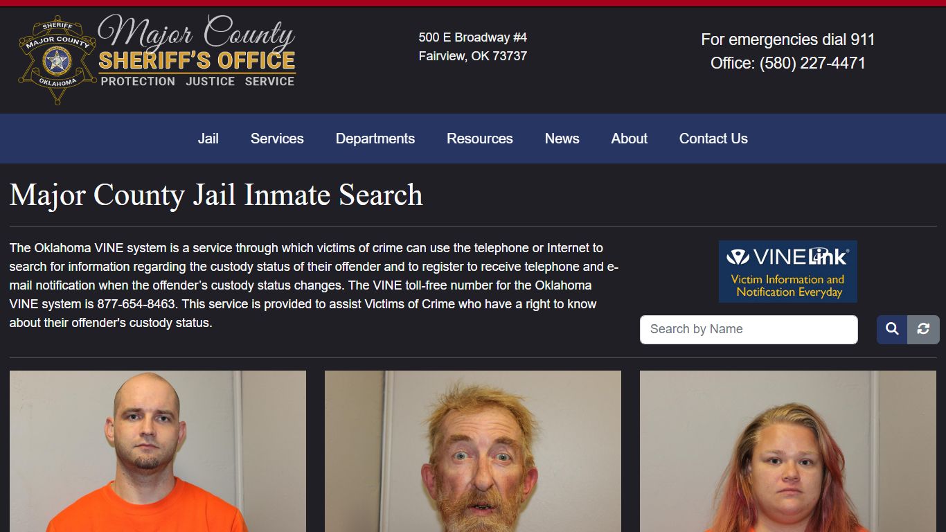 Inmate Search - Major County Sheriff's Office