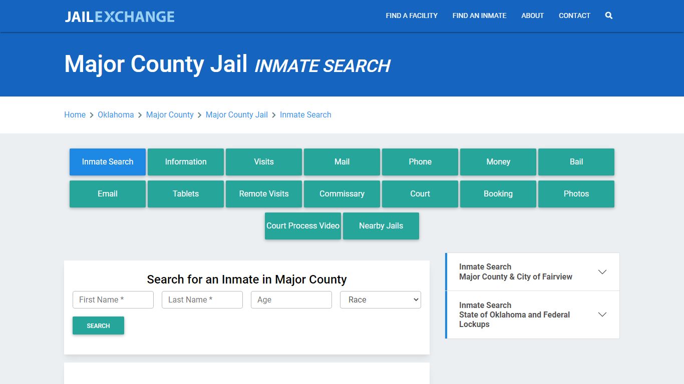 Major County Jail, OK Inmate Search: Roster & Mugshots